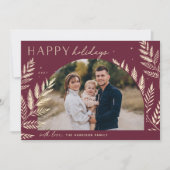 Laurel d'hiver | Joyeux Carte photo de vacances (Devant)