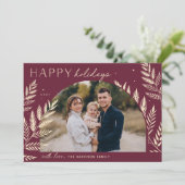 Laurel d'hiver | Joyeux Carte photo de vacances (Debout devant)