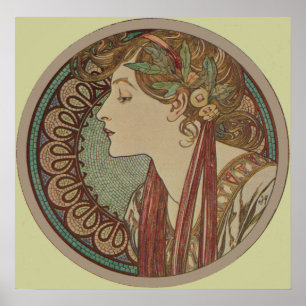 Laurel door Alphonse Mucha Art Nouveau Poster