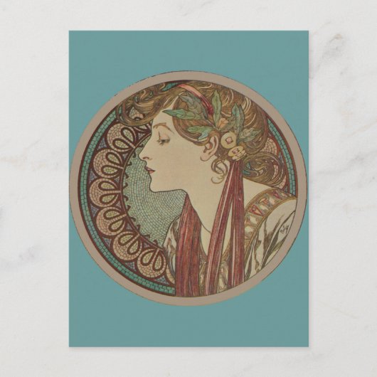 Laurel door Alphonse Mucha Briefkaart (Voorkant)