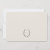 Laurel Frame Photo Faire-part de naissance (Dos)