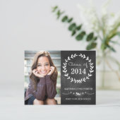 Laurel Graduation Party Invitation Carte postale (Debout devant)