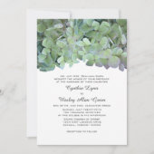 Laurel Green Hydrangea Mariages Invitations tradit (Devant)