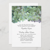Laurel Green Hydrangea Mariages Invitations tradit (Devant / Derrière)