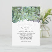 Laurel Green Hydrangea Wedding Traditional Invites Kaart (Staand voorkant)