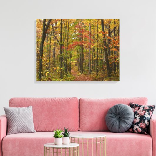 Laurel Hill Trail in Herfst Canvas Afdruk (Insitu (Woonkamer))