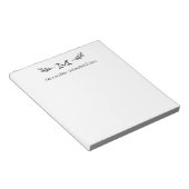 Laurel Initiaal Monogram Persoonlijk Wit Notitieblok (Schuin)