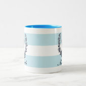 Laurel krans met bijenembleem uit de napoleontisch tweekleurige koffiemok (Center)