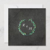 Laurel Krans Olive Leaf Branch Krijtbord Plein Kaart (Achterkant)