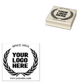 Laurel krans uw bedrijf Logo Custom Rubberstempel (Gestempeld)