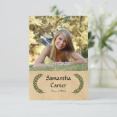 Laurel Leaf - Faire-part de 3x5 (Debout devant)