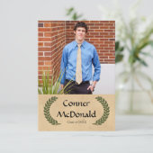 Laurel Leaf - Faire-part de 3x5 (Debout devant)