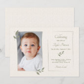 Laurel Leaf Lijst Celebration of Life Kaart (Voorkant / Achterkant)