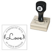 Laurel Leaves Homemade with Love Rubberstempel (Gestempeld)