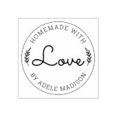 Laurel Leaves Homemade with Love Rubberstempel (Afrduk)
