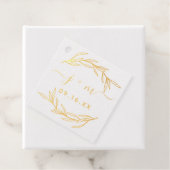 Laurel Leaves Script Initialen Wedding Bedankjes Labels (Met doos)