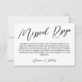 Laurel Monogram Beleefd Gemiste RSVP Kaartje (Voorkant)