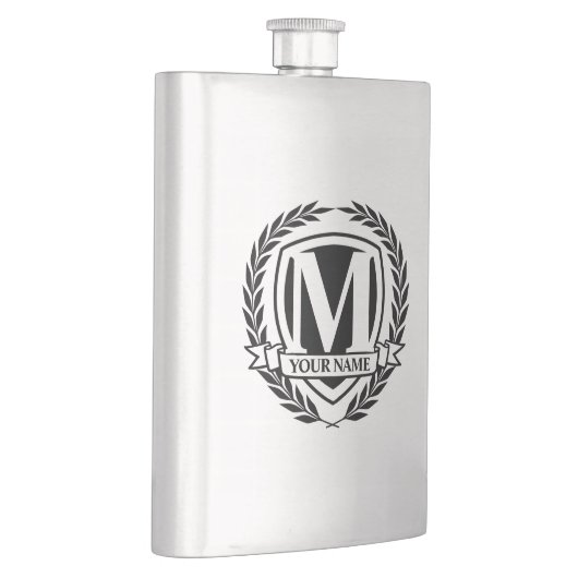 Laurel Monogram Design Flask Flacon (Rechts)