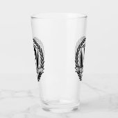 Laurel Monogram Design Glass Glas (Links)