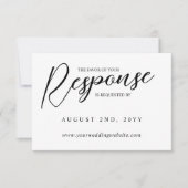 Laurel Monogram Favor of Response RSVP Online Kaartje (Voorkant)