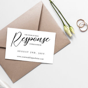 Laurel Monogram Favor of Response RSVP Online Kaartje