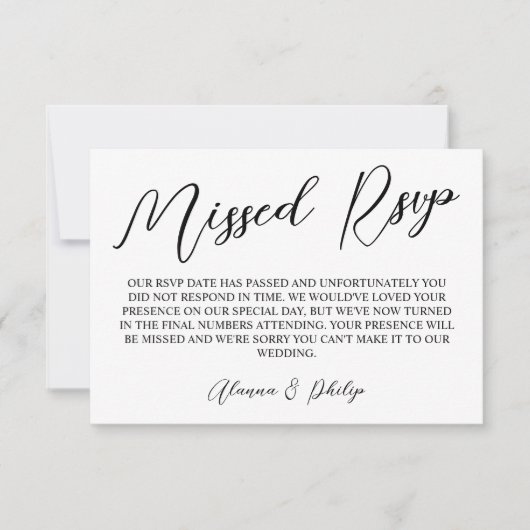 Laurel Monogram Polite RSVP manquée (Devant)