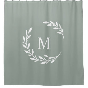 Laurel Monogrammed Douche Rideau