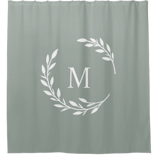 Laurel Monogrammed Douche Rideau (Devant)