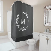 Laurel Monogrammed Douche Rideau (En situation)