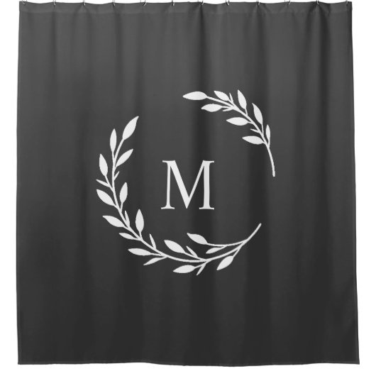 Laurel Monogrammed Douche Rideau (Devant)