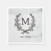  Laurel Monogrammed Gepersonaliseerd Servet (Voorkant)