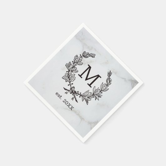 Laurel Monogrammed Gepersonaliseerd Servet (Hoek)