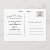 Laurel Save the Date Photo Carte postale / Burlap (Dos)