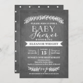 Laurel White | Invitation baby shower (Devant / Derrière)