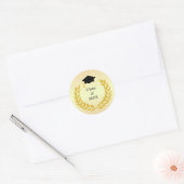 Laurel Wreath Class of 20XX Afstuderen Ronde Sticker (Envelop)