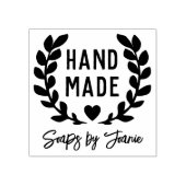 Laurel Wreath Heart Handmade Rubberstempel (Afrduk)