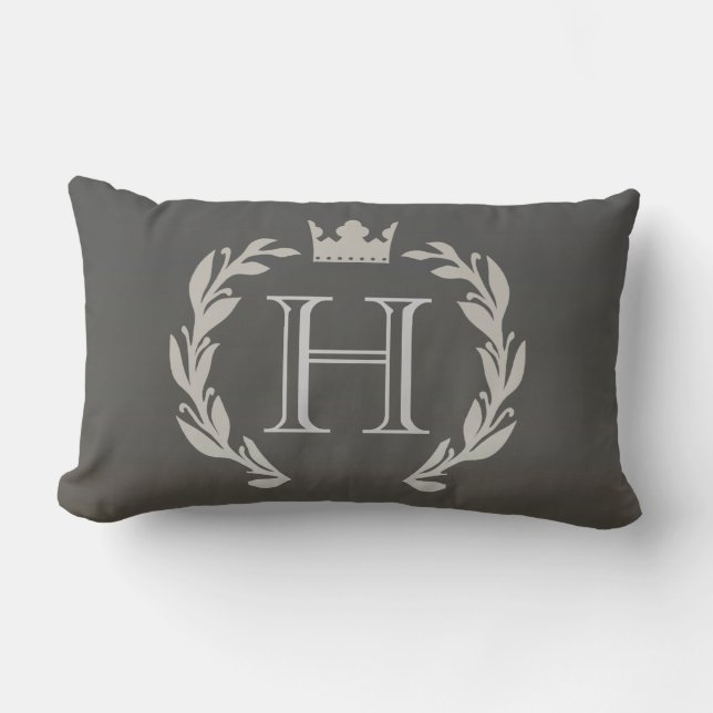 Laurel Wreath Monogram Kussen (Voorkant)