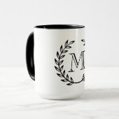 Laurel Wreath Monogram Mok (Voorkant links)