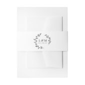 Laurel Wreath Monogram Wedding Uitnodigingen Wikkel (Voorkant Voorbeeld)