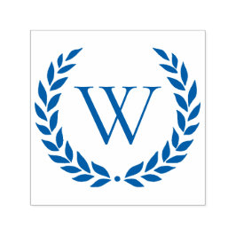 Laurel Wreath Monogrammed Initiaal Zelfinktende Stempel