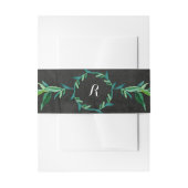 Laurel Wreath Olive Leaf Branch Modern Chalkboard Uitnodigingen Wikkel (Voorkant Voorbeeld)