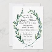 Laurel Wreath Olive Leaf Modern Emerald Green Kaart (Voorkant)