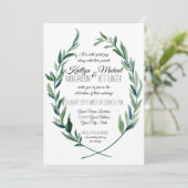Laurel Wreath Olive Leaf Modern Emerald Green Kaart (Staand voorkant)