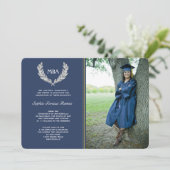 Laurel Wreath Photo Graduation Invitation / Anno (Debout devant)