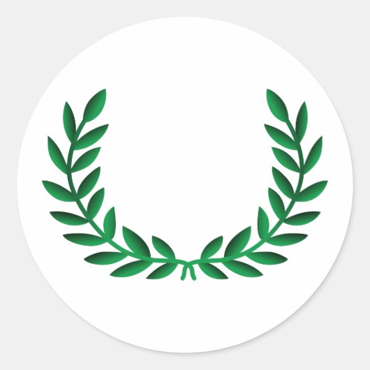 LAUREL WREATH RONDE STICKER (Voorkant)