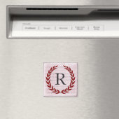 Laurel Wreath Sheet Music Monogram Initiaal R Magneet (Insitu (Vaatwasser))