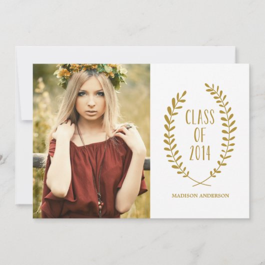 Laurels | Invitation de la fête de graduation 2014 (Devant)