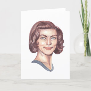 Lauren Bacall Portrait Wenskaart Bedankkaart