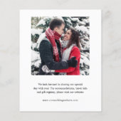 Lauren Foto Elegant Bruiloft Save The Date Flyer (Achterkant)