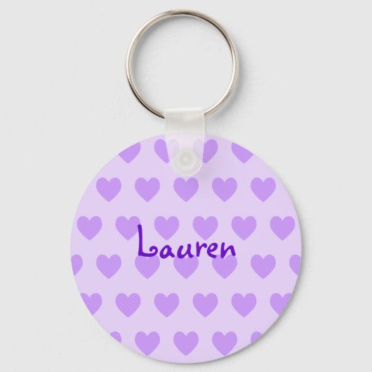 Lauren in Paars Sleutelhanger (Voorkant)